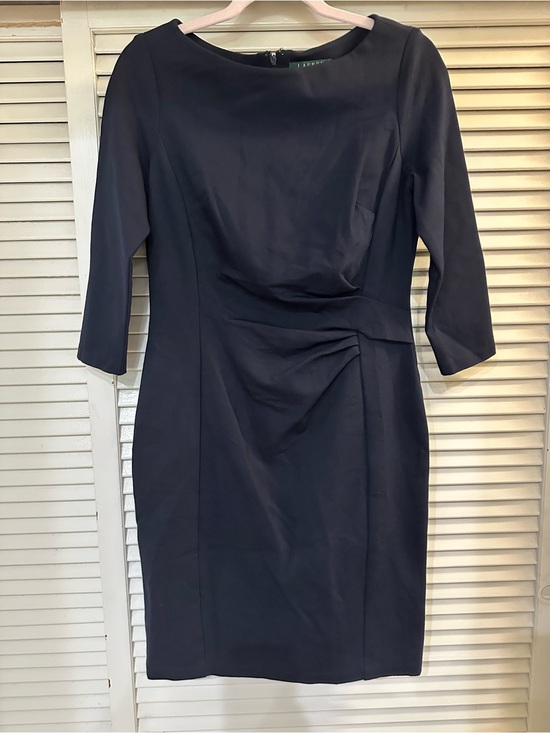 Lauren Ralph Lauren Dresses & Skirts - Classic Ralph Lauren Navy Sheath Dress with 3/4 Sleeves